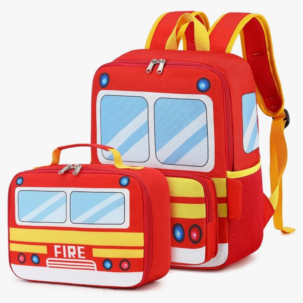 Fire truck back & Lunchbox for toddler!
